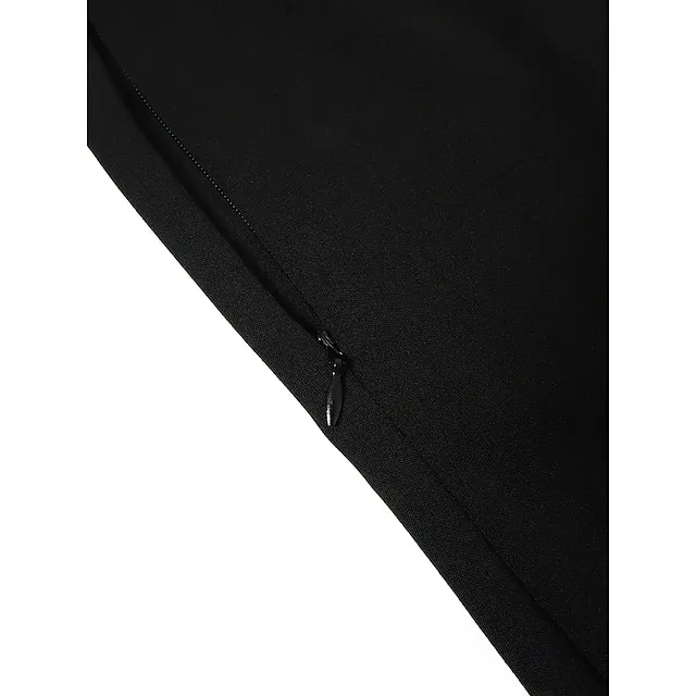 Women‘s Semi Formal Party Dress Black Dress Sheath Dress Long Sleeve Pure Color Lace Winter Fall Autumn V Neck Modern Winter Dress Fall Dress 2023 S M L XL 2XL 3XL