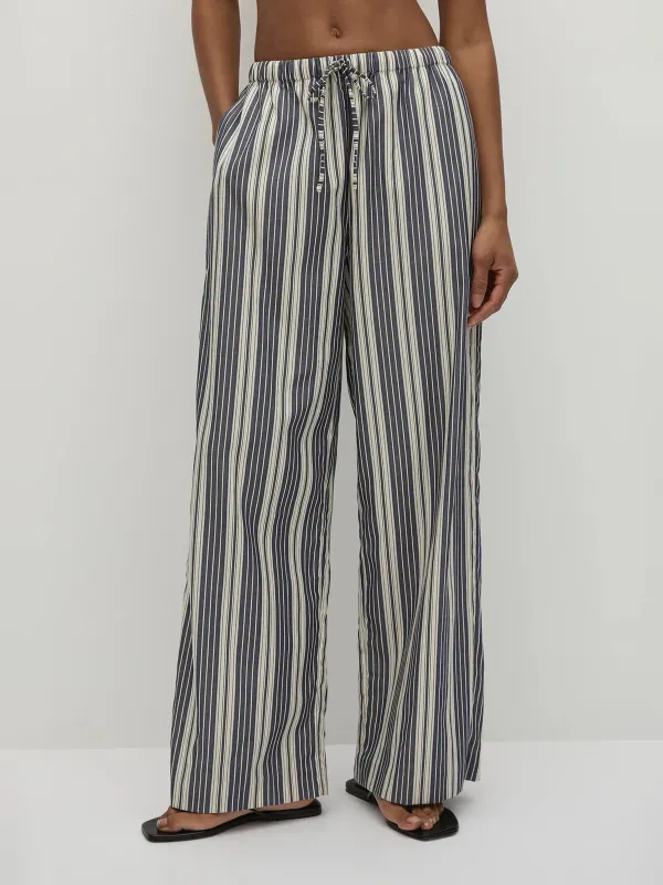 Casual Style Pant Navy Stripe