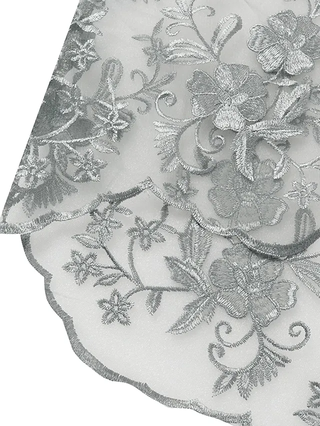 Women‘s Plus Size Party Dress Lace Dress Semi Formal Dress Midi Dress Navy Blue Blue Gold 3/4 Length Sleeve Floral Lace Summer Spring Fall Crew Neck Elegant Party Wedding Guest Dress