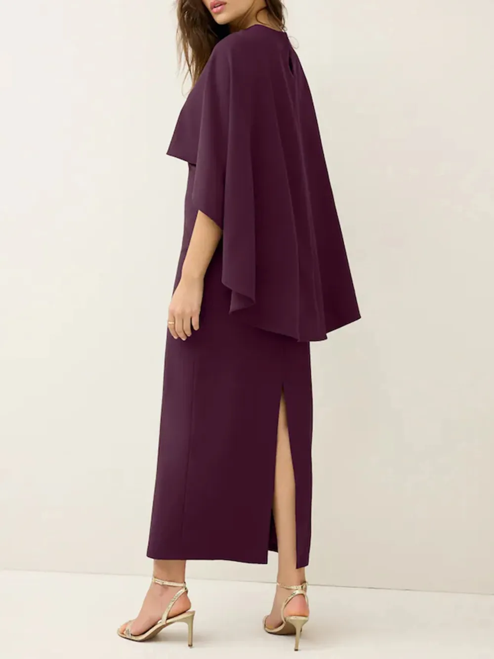 Minimalist Temperament Shawl Design Long Dress