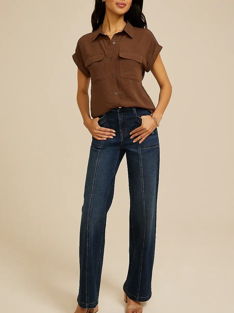 Pocketed Button Up Shirt