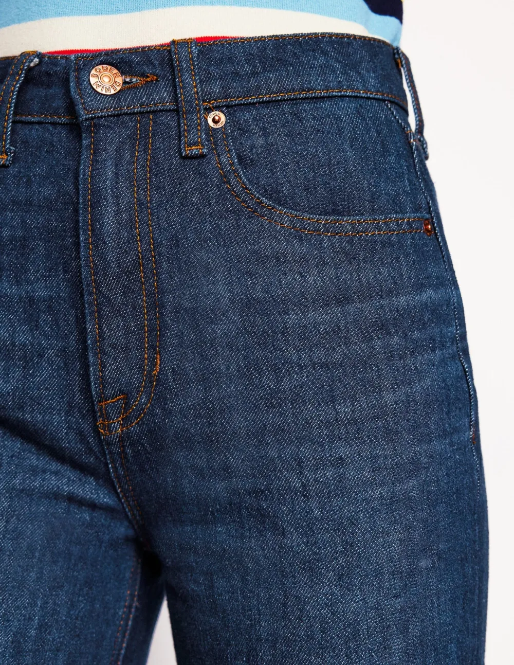 High Rise Straight Leg Jeans -Indigo