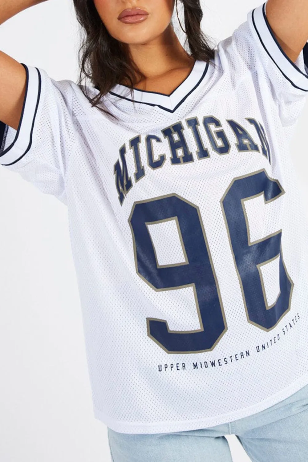 White Sports Tee Short Sleeve