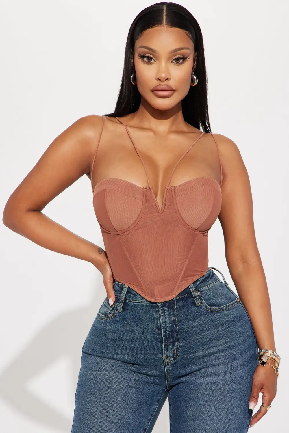 Sara Corset Top - Mocha