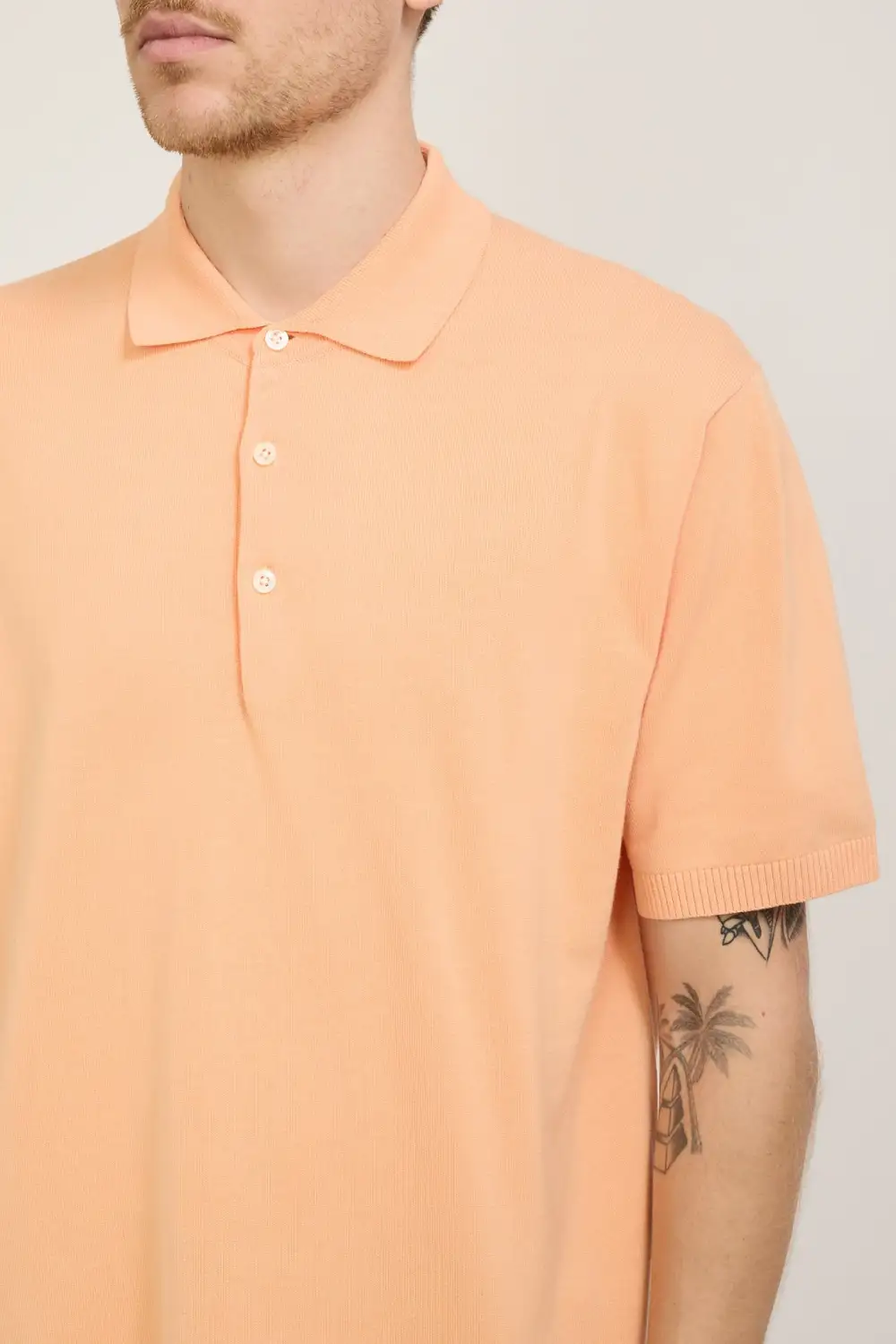 Knit Polo 12G Orange