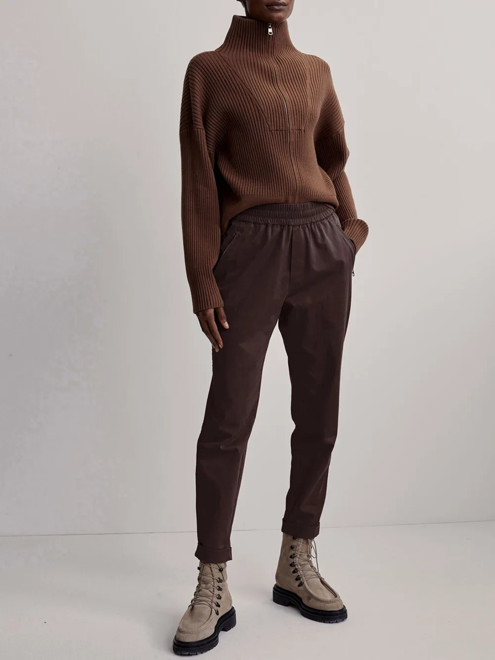 High-Rise Paperbag Tapered Pant