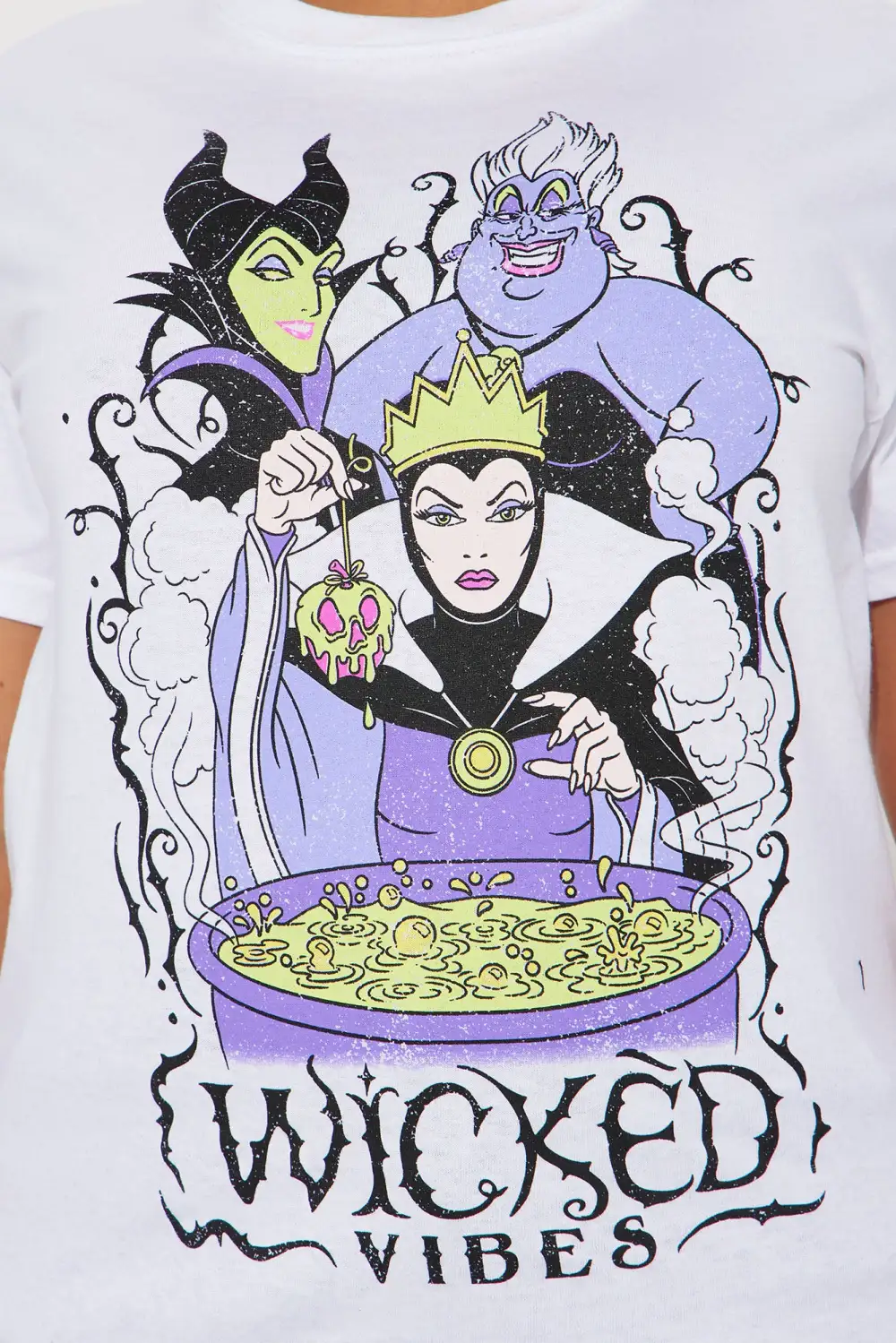 Totally Wicked Disney Villians Graphic Tshirt - White