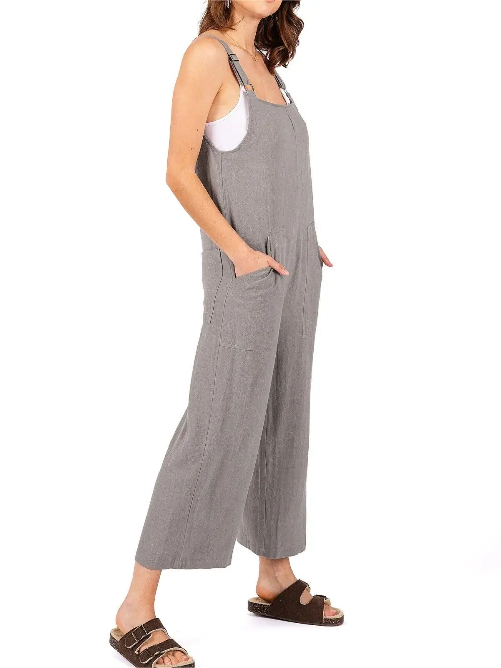 Light Gray Linen - Blend Overalls