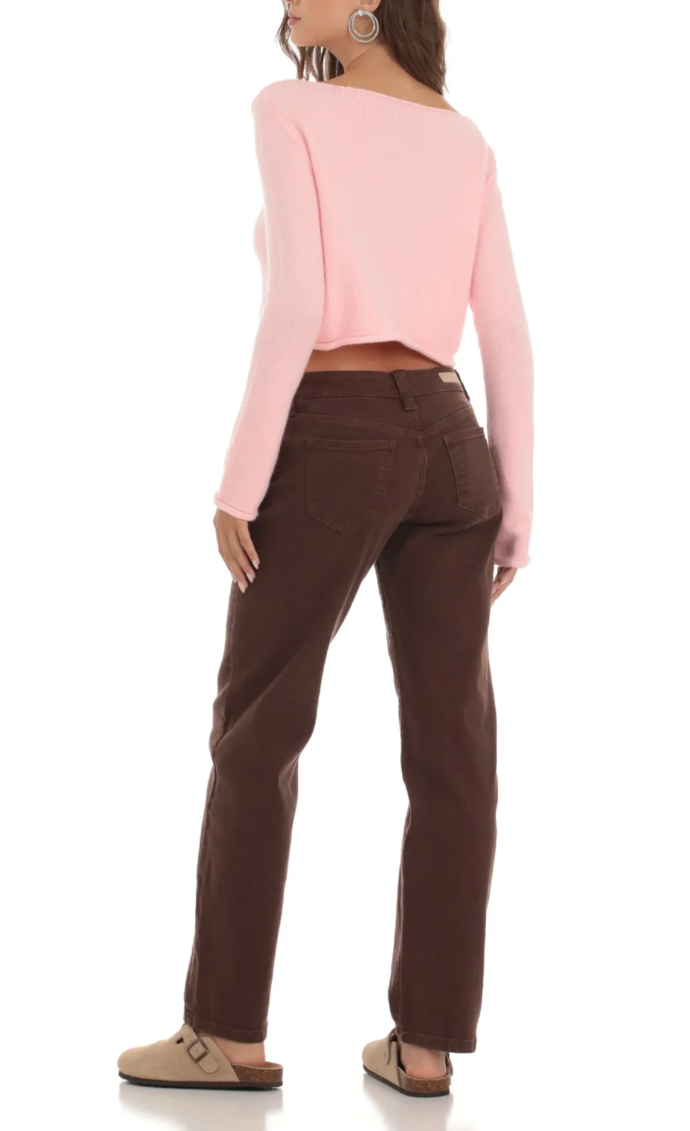 Straight Leg Jeans in Brown