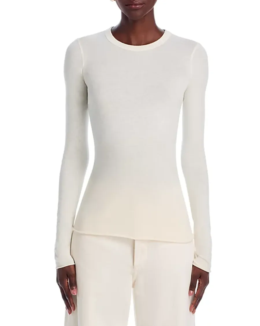 Long Sleeve Crew Neck Cotton Tee