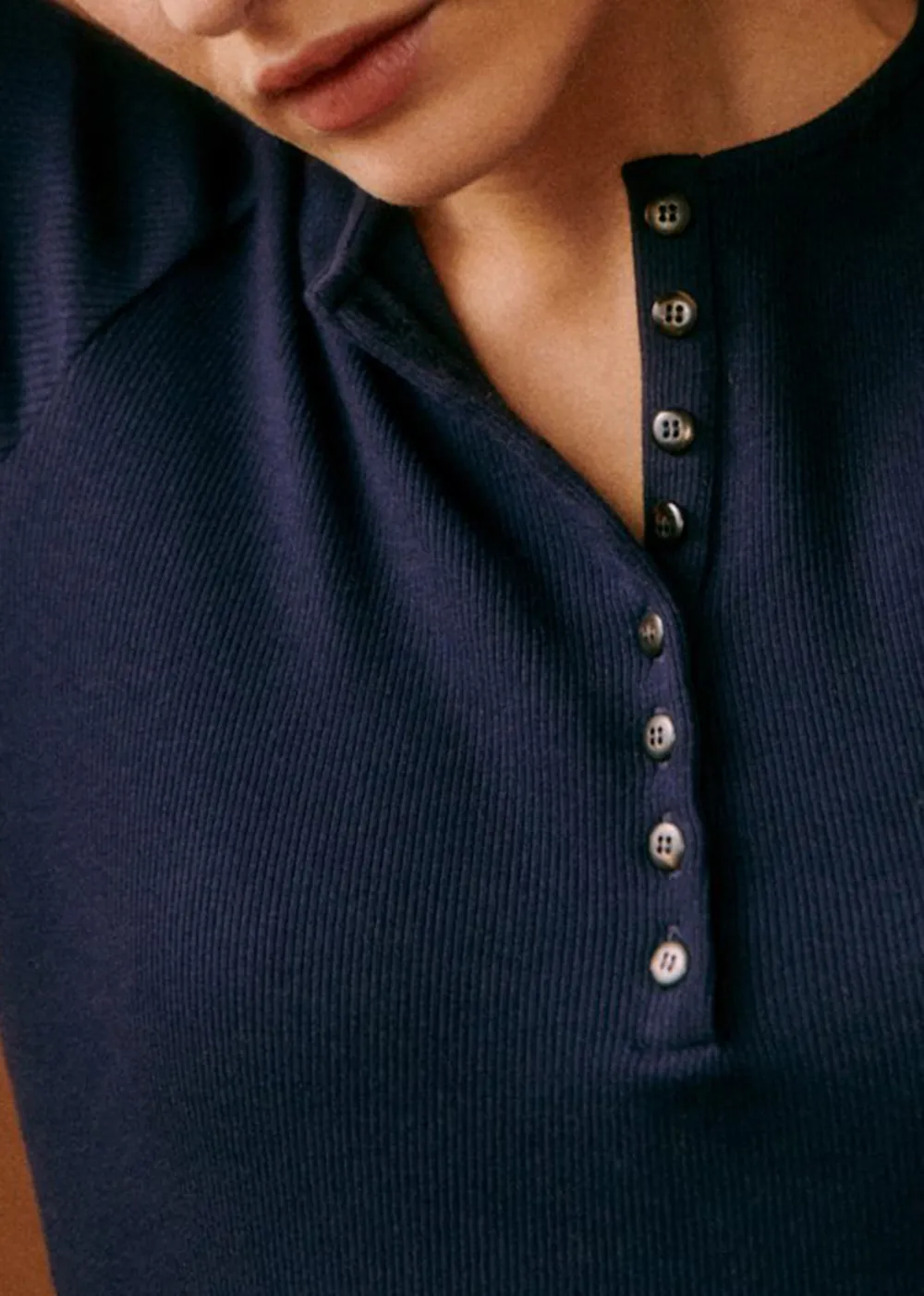 Cotton Cropped Crew Neck T-Shirt