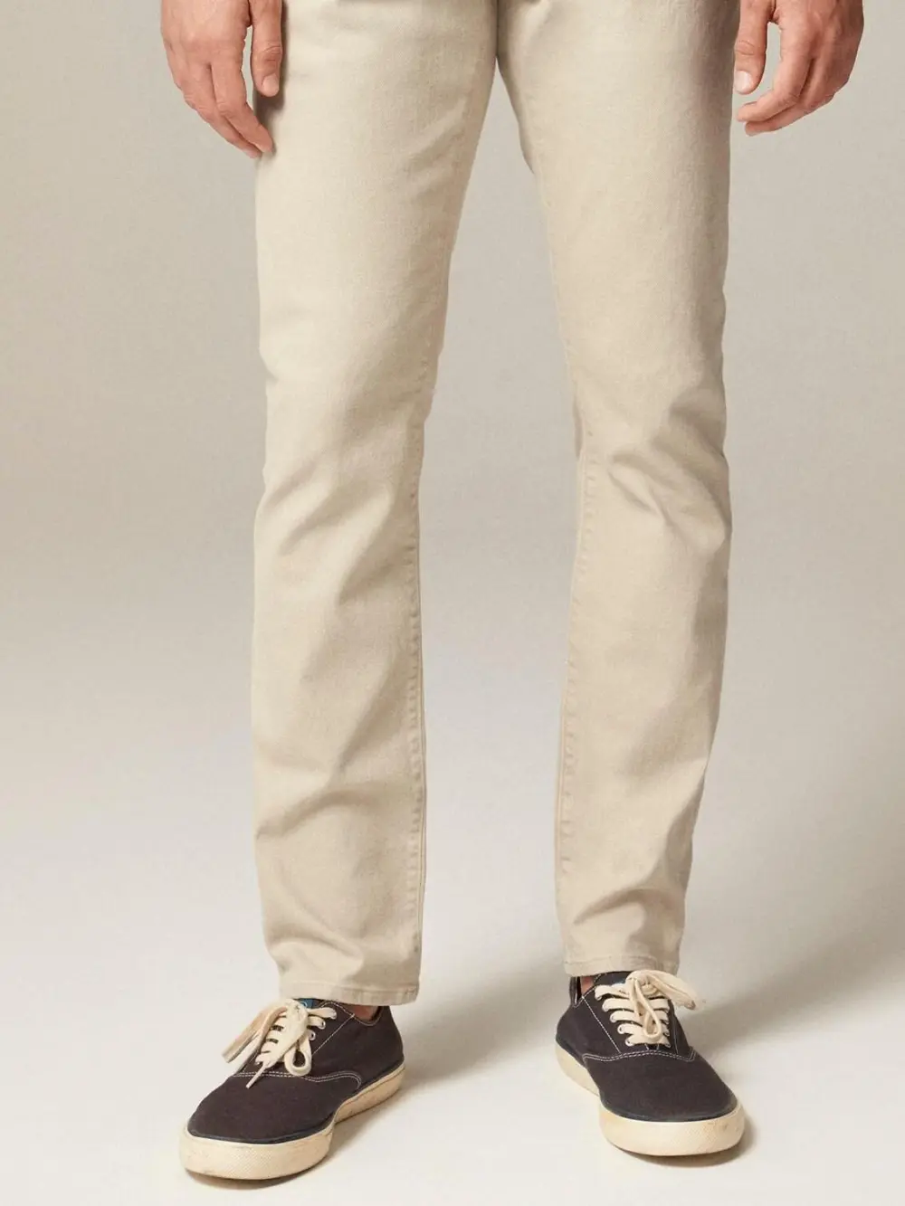 Beige Slim Fit Men's Jeans