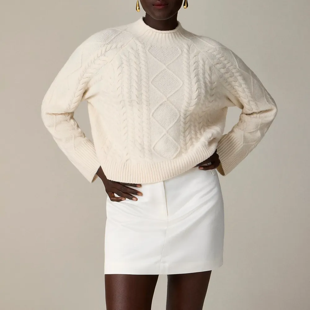 Crew Neck Cable-Knit Sweaters