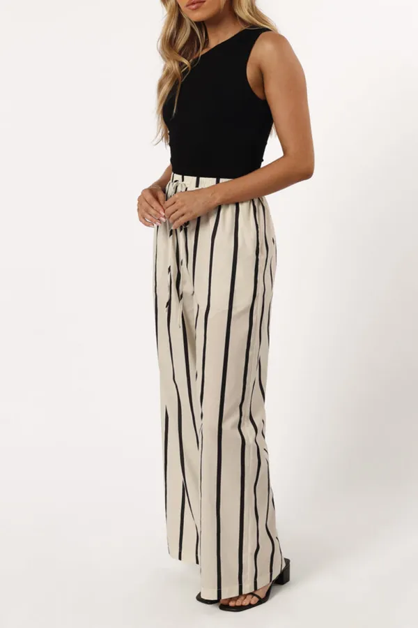 LEISURE CREAM STRIPE PANT