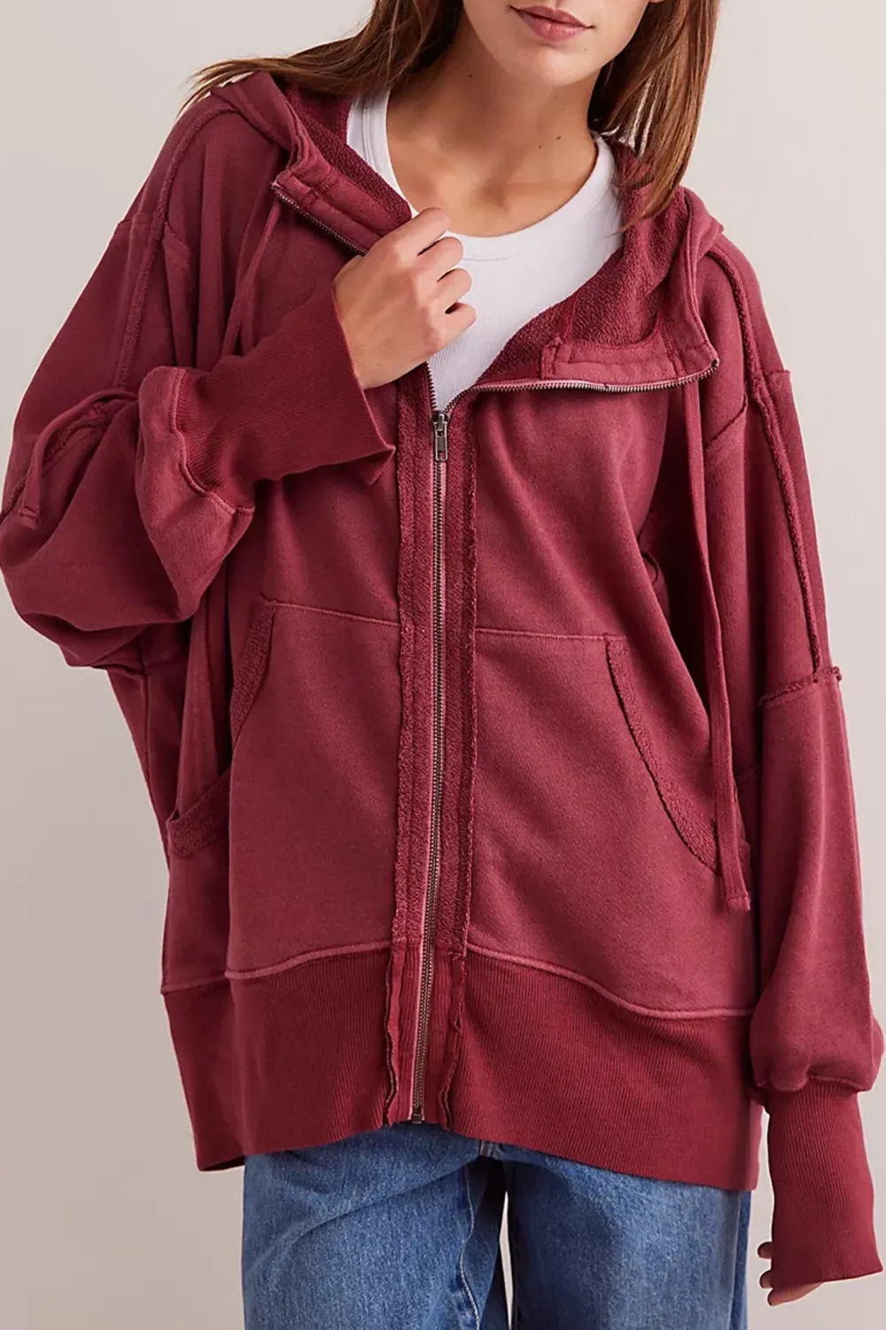 Oversized Zip Up Hoodie