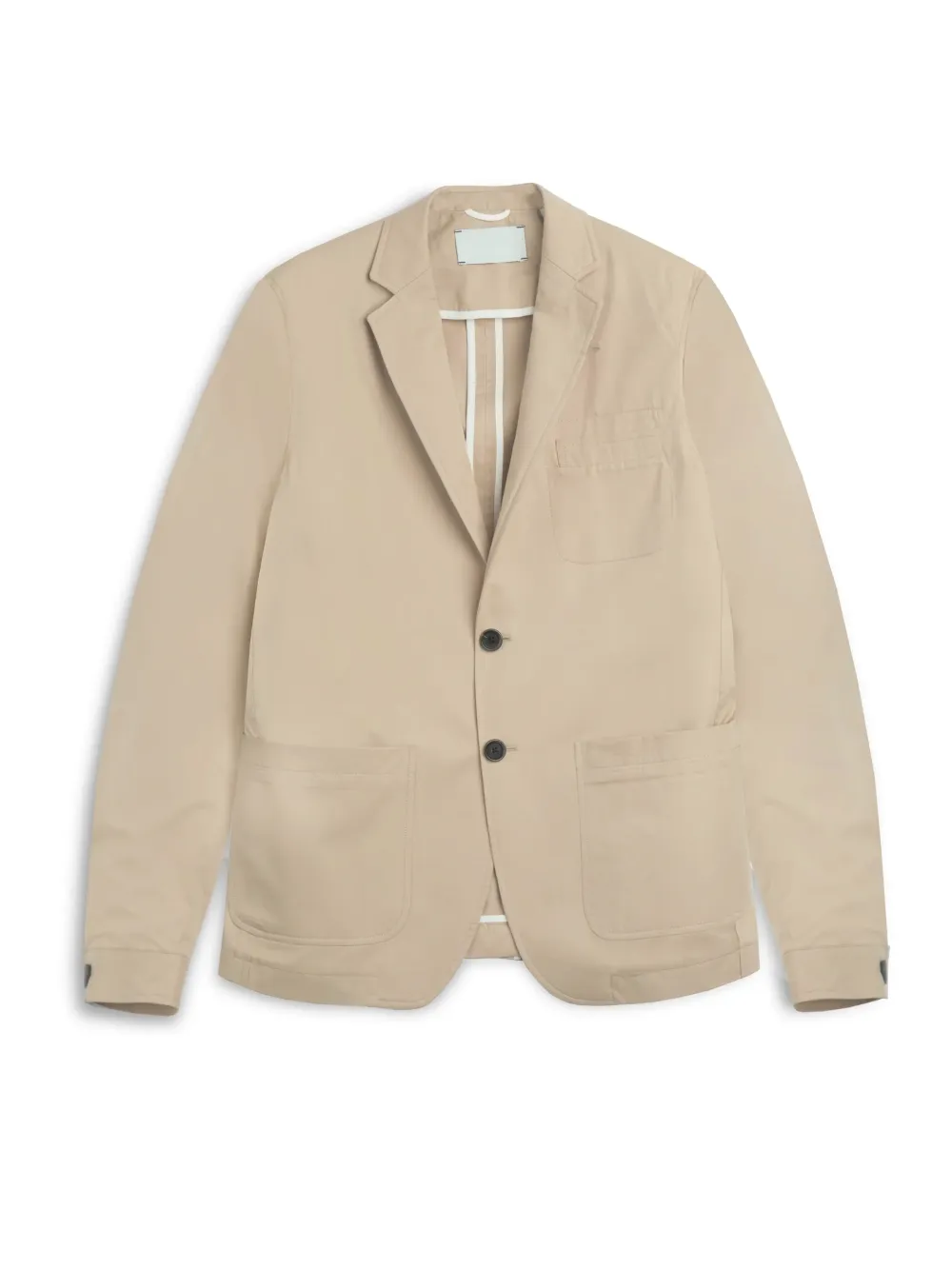 Beige Casual Style Lapel Linen Blazer