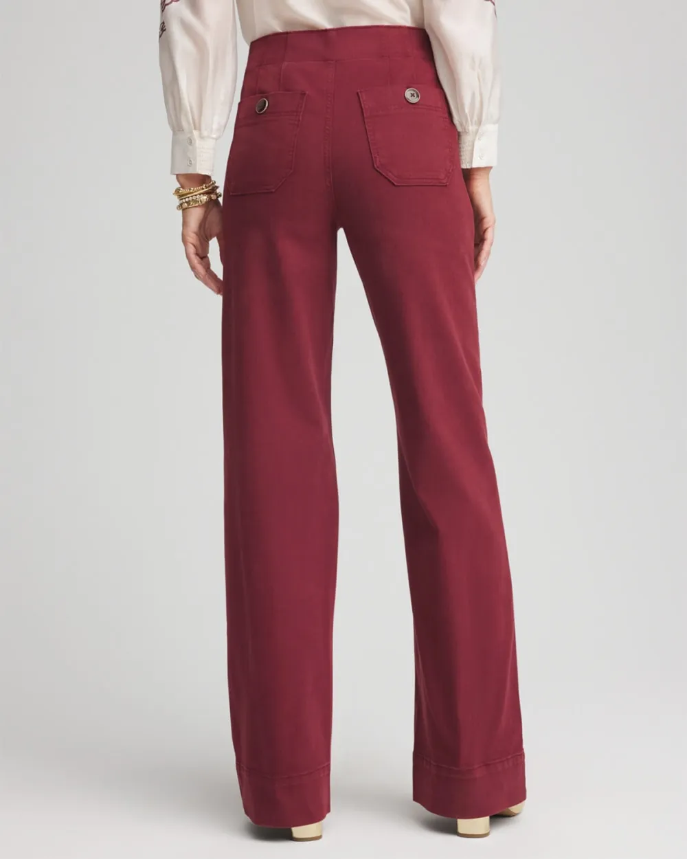 Maroon Flared Corduroy Jeans