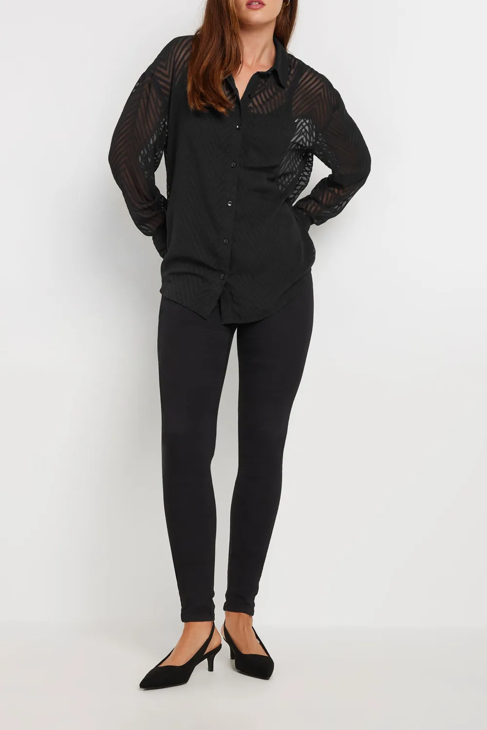 Dark Striped Lapel Shirt