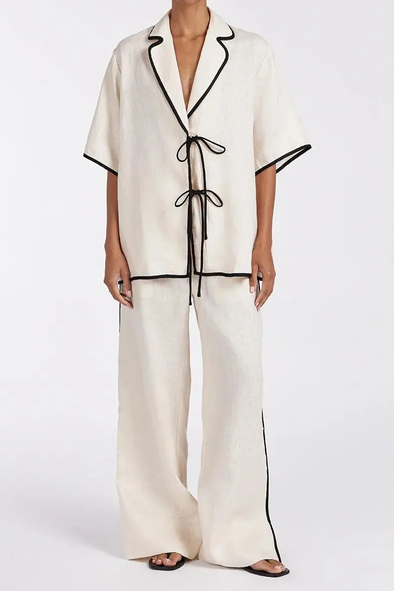 CREAM LINEN PANT