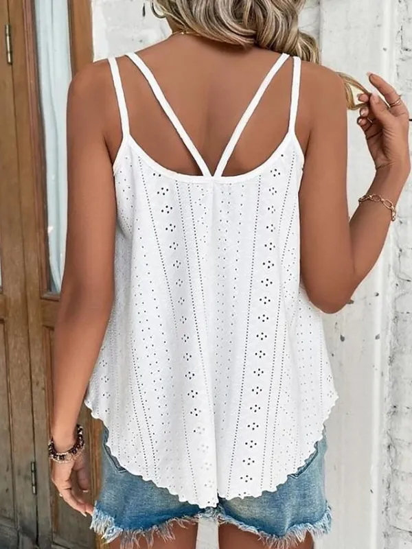 Women's Tank Top ArmyGreen Black White Plain Sleeveless Casual Basic Round Neck Regular Fit