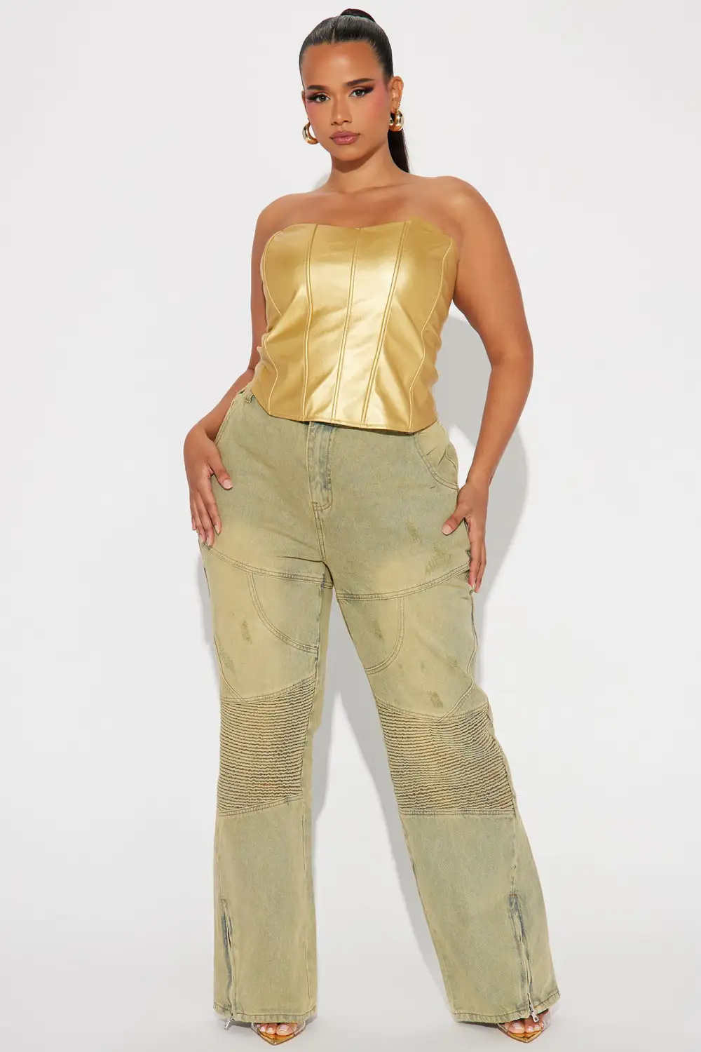 Keep On Lookin Corset - Gold