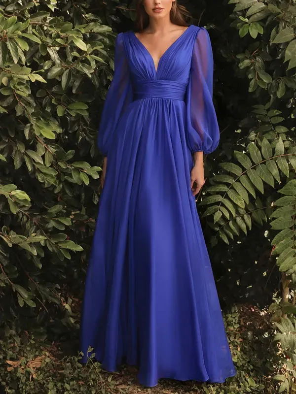 Airy chiffon party dress for women