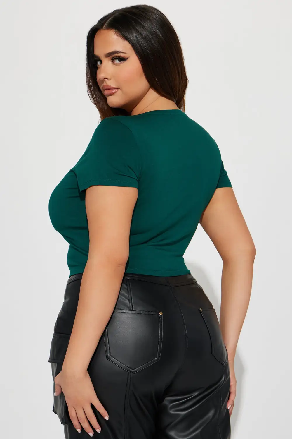 Judia Crew Neck Top - Hunter