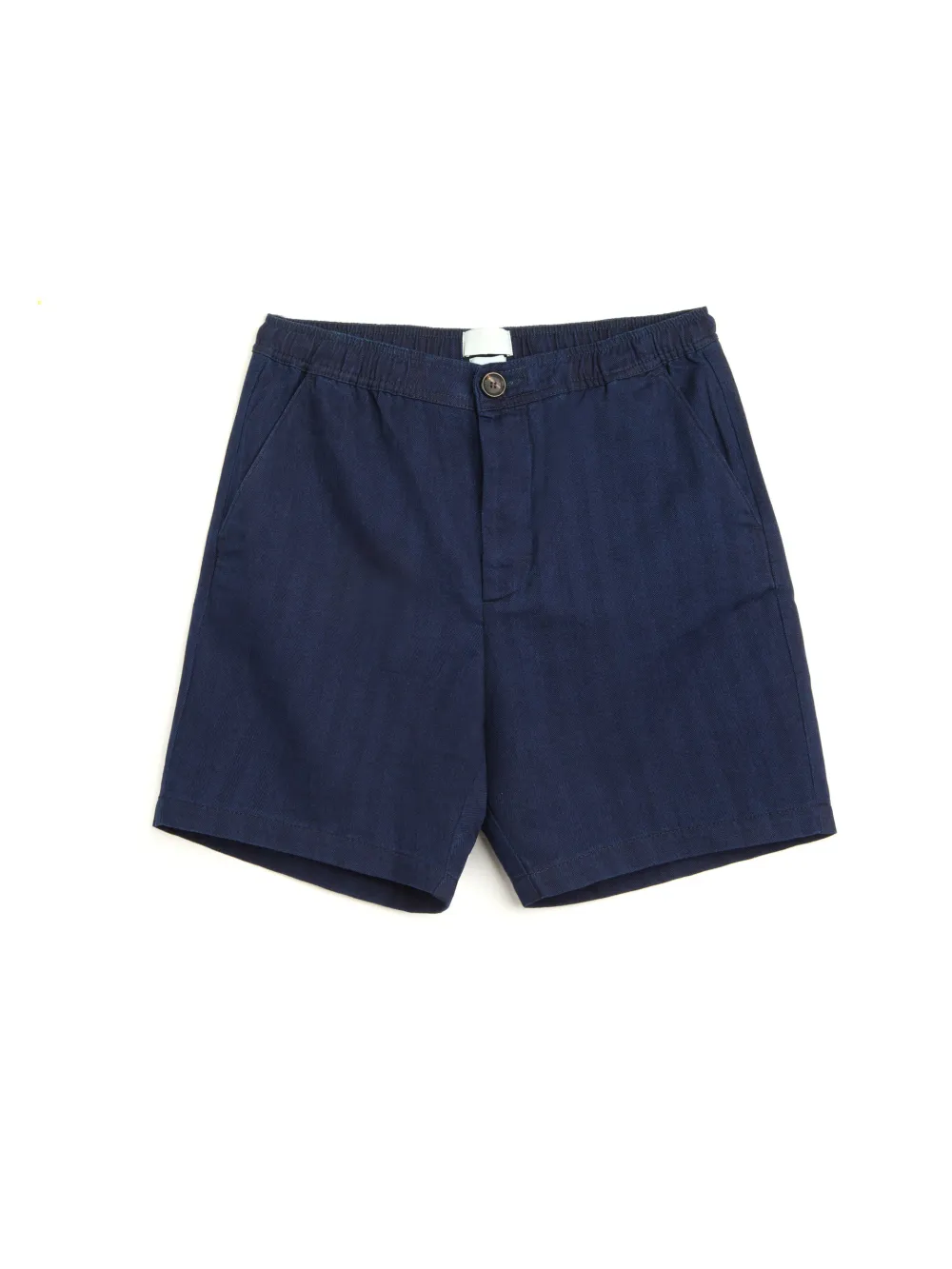 Indigo Blue Straight-Leg Cotton Shorts