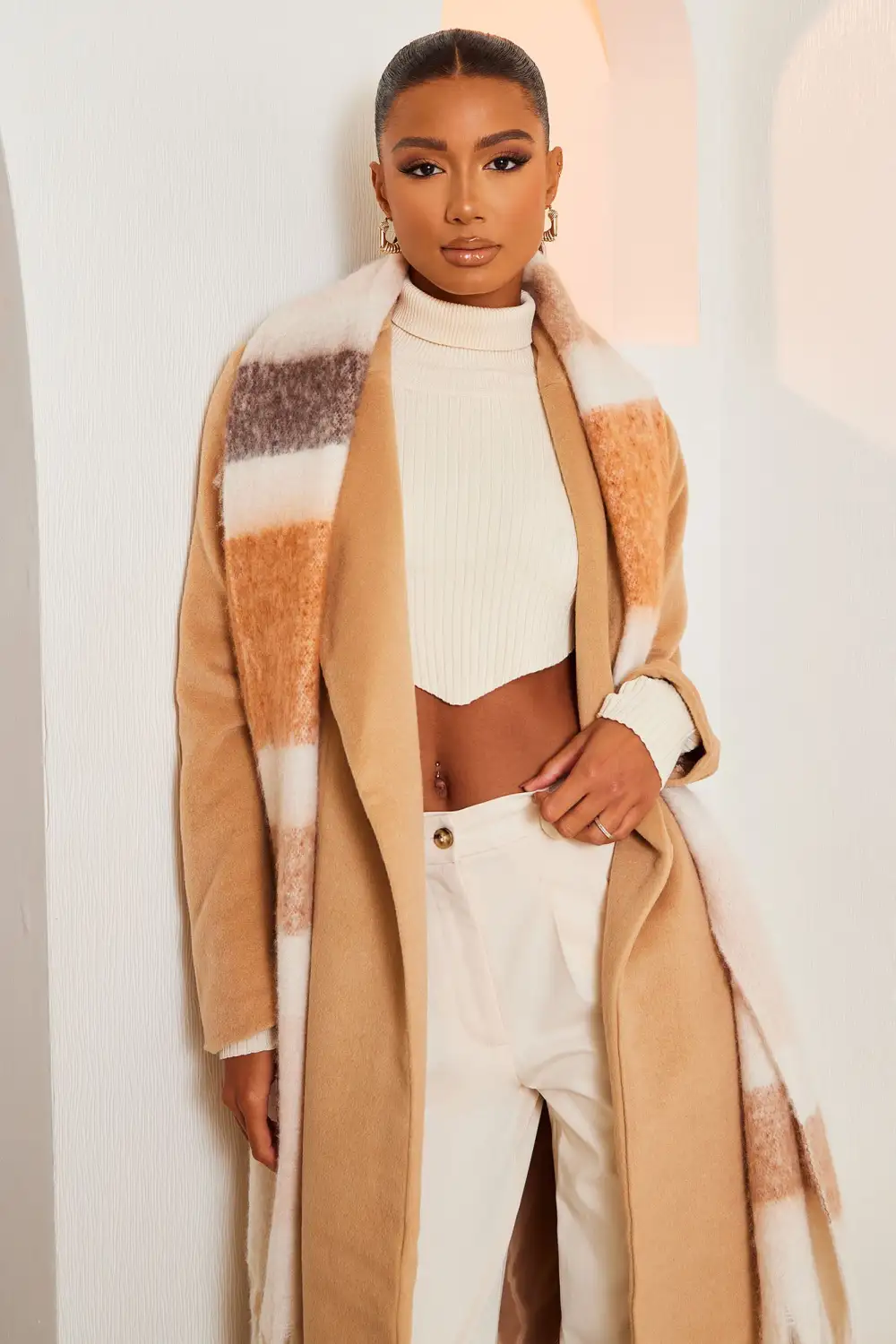 Little Miss Perfect Turtle Neck Top - Cream