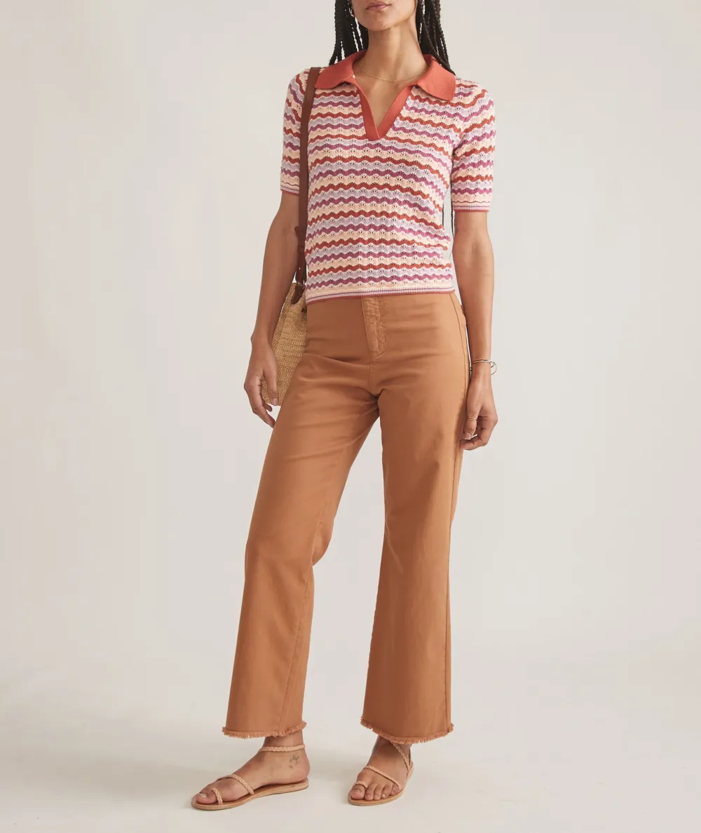 Short Sleeve Polo Style Knitwear