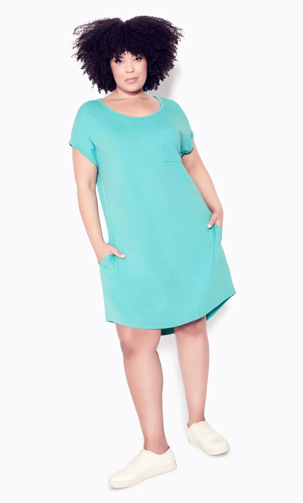 Evans Blue Midi T-Shirt Dress