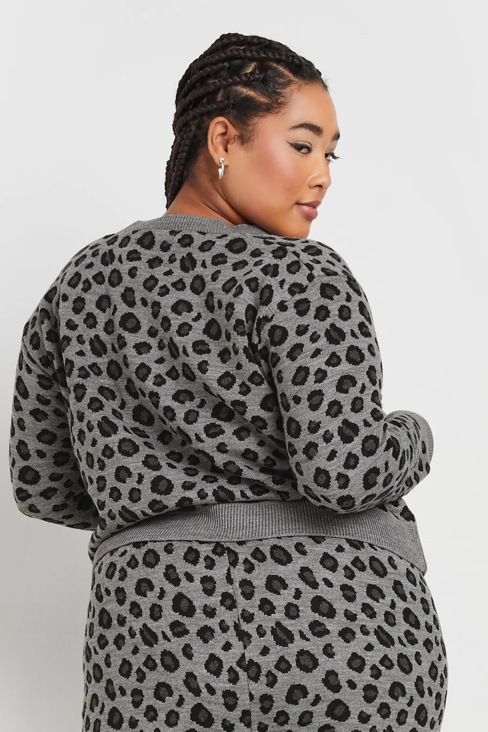 LIMITED COLLECTION Curve Blue Snowflake Knitted Cardigan