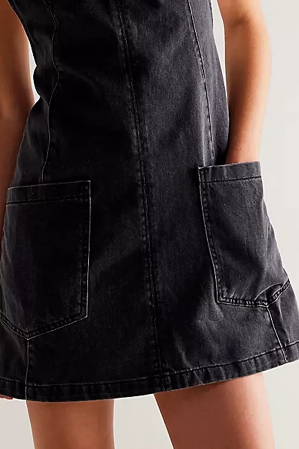 Denim Overall Mini Skirt