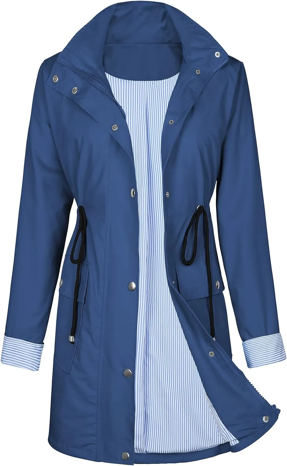 American Trends Rain Jackets for Women Waterproof with Hood Long Rain Coat Windbreaker Jacket