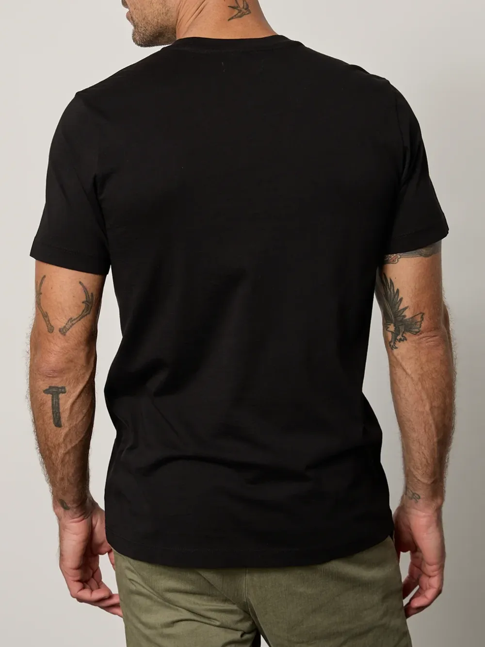 Men's Fashion Cotton V-Neck Solid Short Sleeve T-Shirt