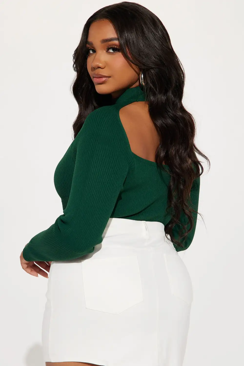 Jodeci Sweater Bodysuit - Hunter