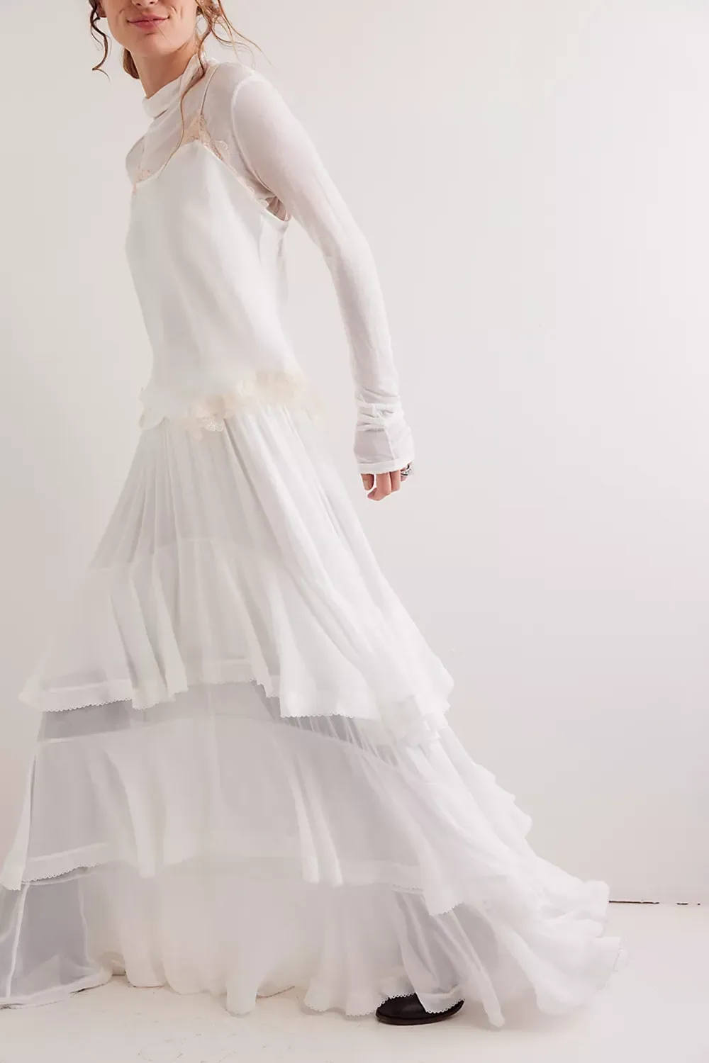 Ruffled Tiered Maxi Skirt