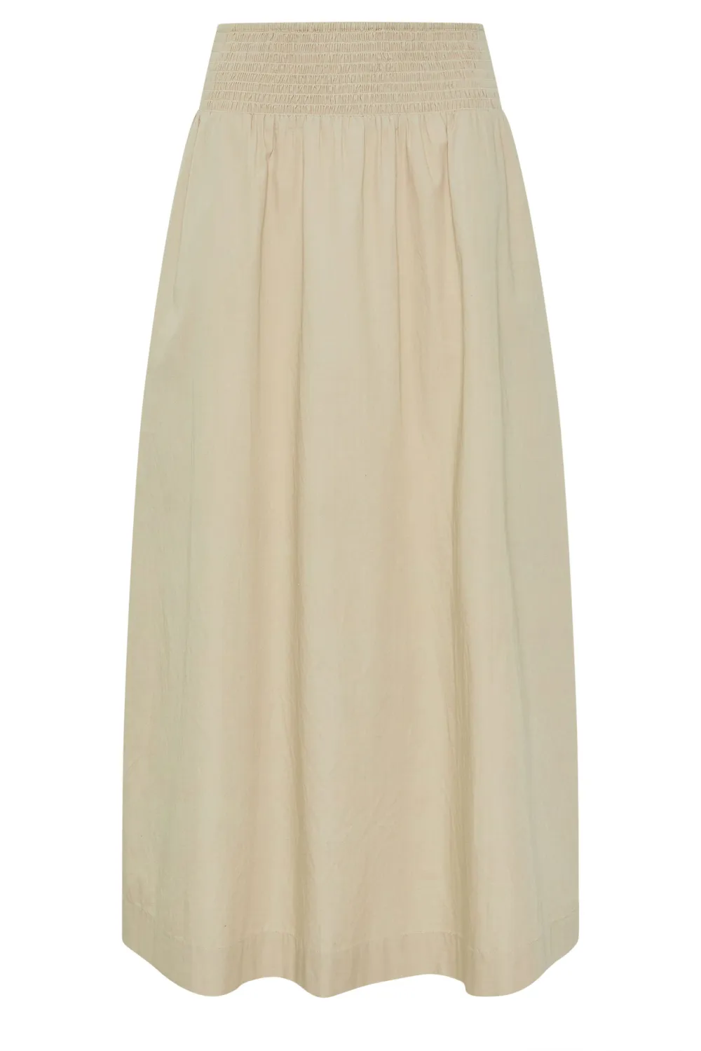 Pocketed Elastic Waistc Maxi Skirt