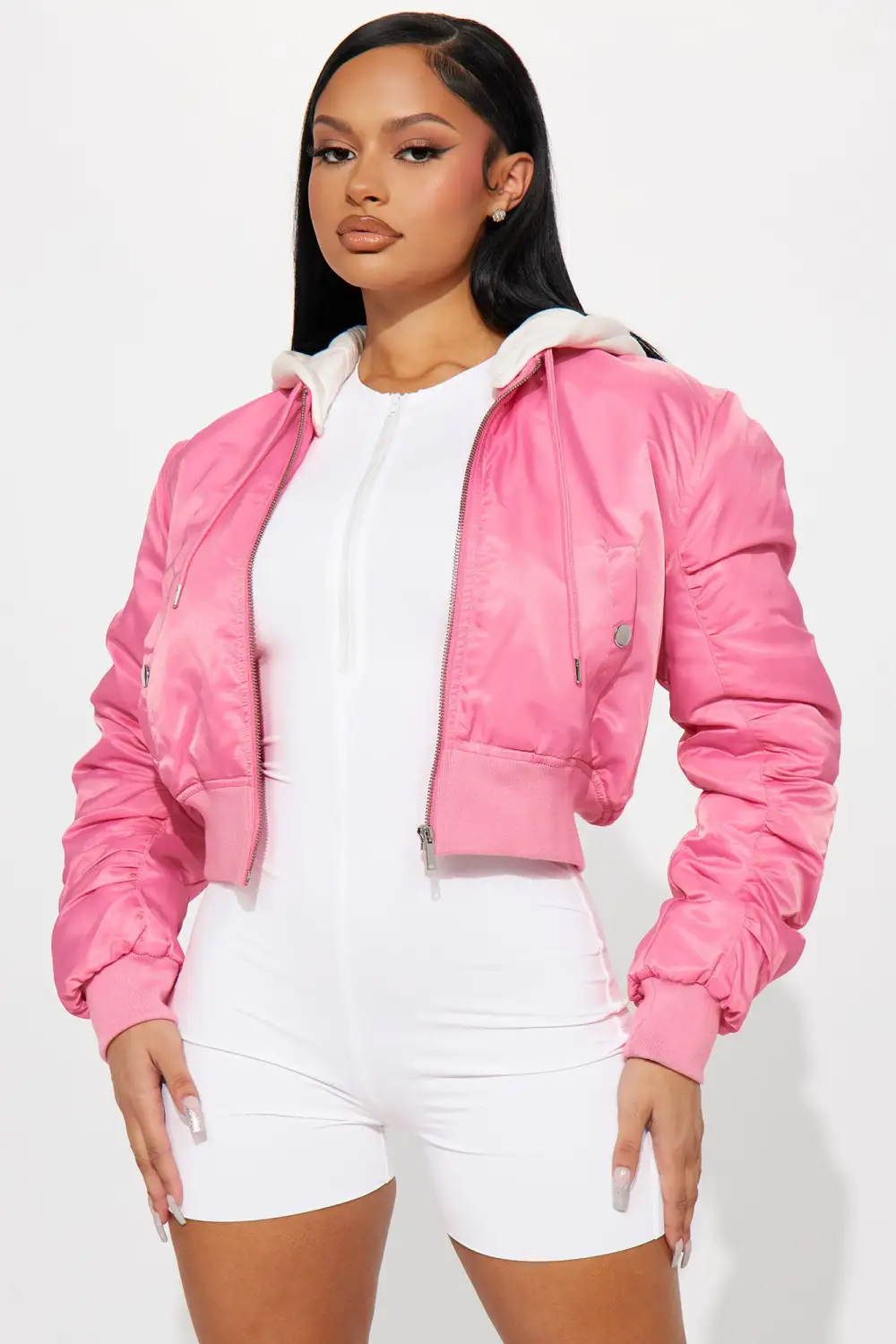 Restore The Feeling Bomber Jacket - Pink