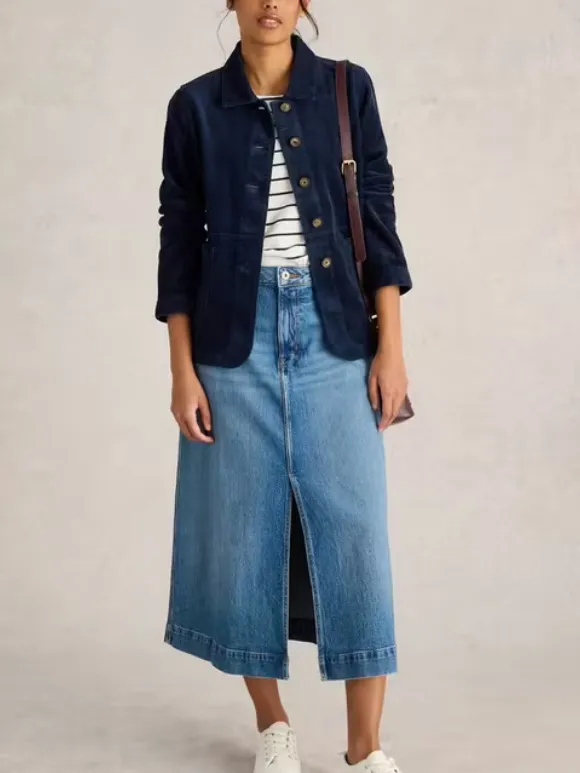 Corduroy Jacket In Dark Navy