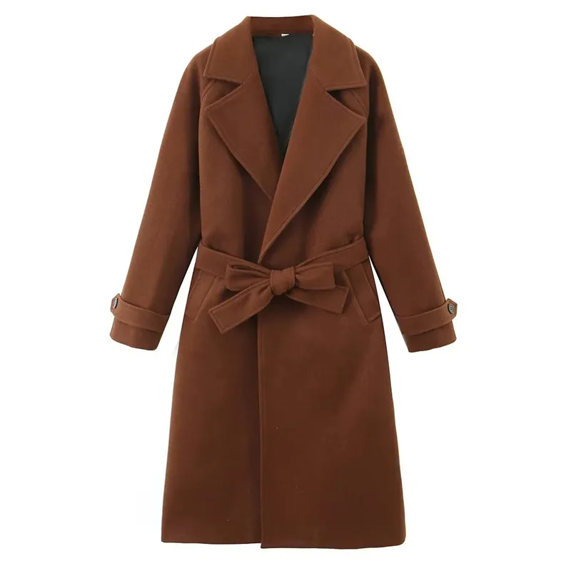 Vintange Front Tie Lapel Coat