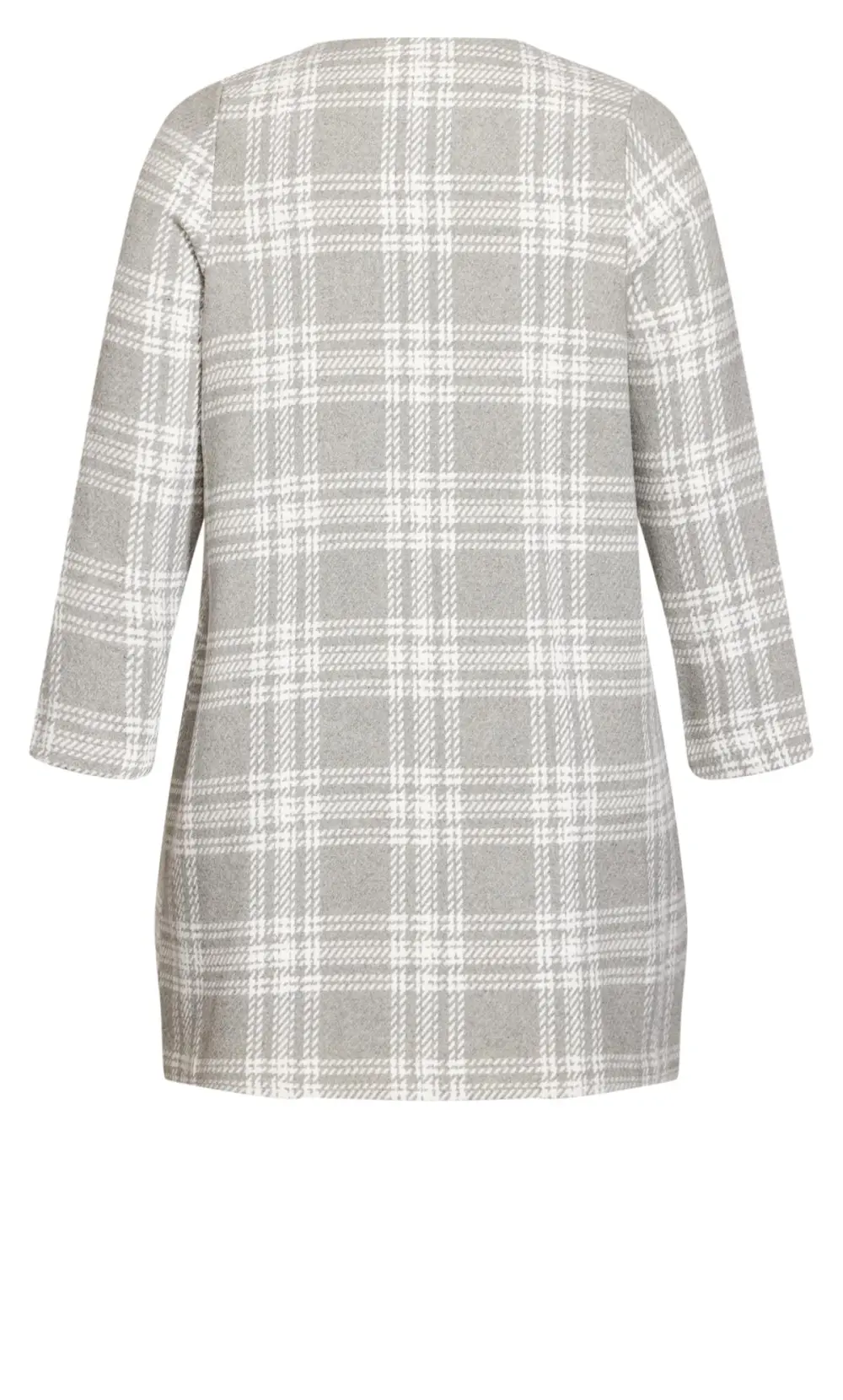 Evans Grey Checked Waterfall Jacket