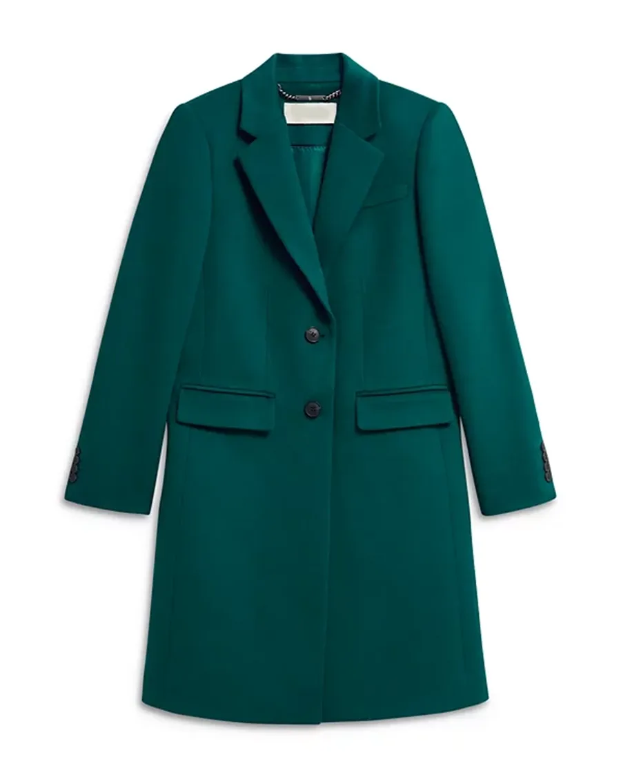 Flap Pockets at Front Wool Coat