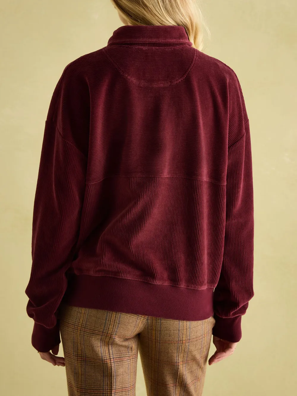 Burgundy Corduroy Sweatshirt