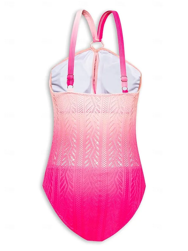 Gradient Lace Bandeau Swimsuit