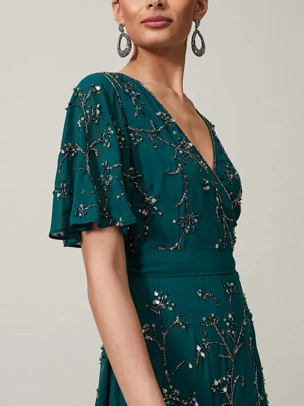 Beaded Chiffon Sophistication Ladies Dress