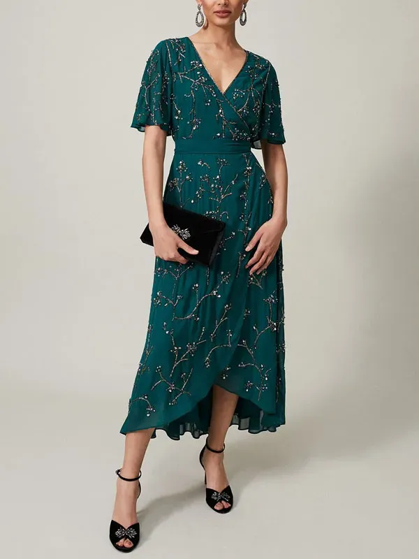 Beaded Chiffon Sophistication Ladies Dress