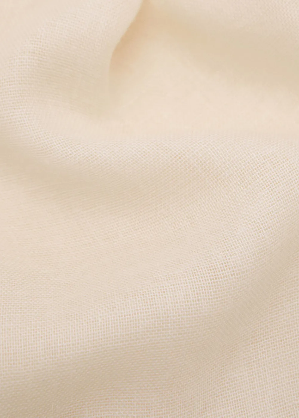 Linen-Blend Casual Style Scarf With Frayed Ends