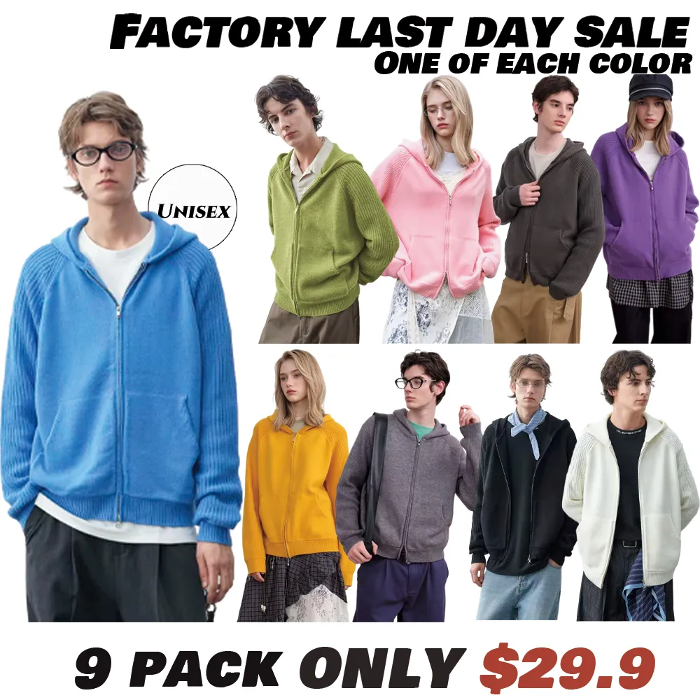 Multi-Color Anti-Pilling Loose And Simple Hooded Knitted Cardigan Sweater 2026, Fashionable, Trendy, Casual, Unisex, Versatile, And Preppy Style.