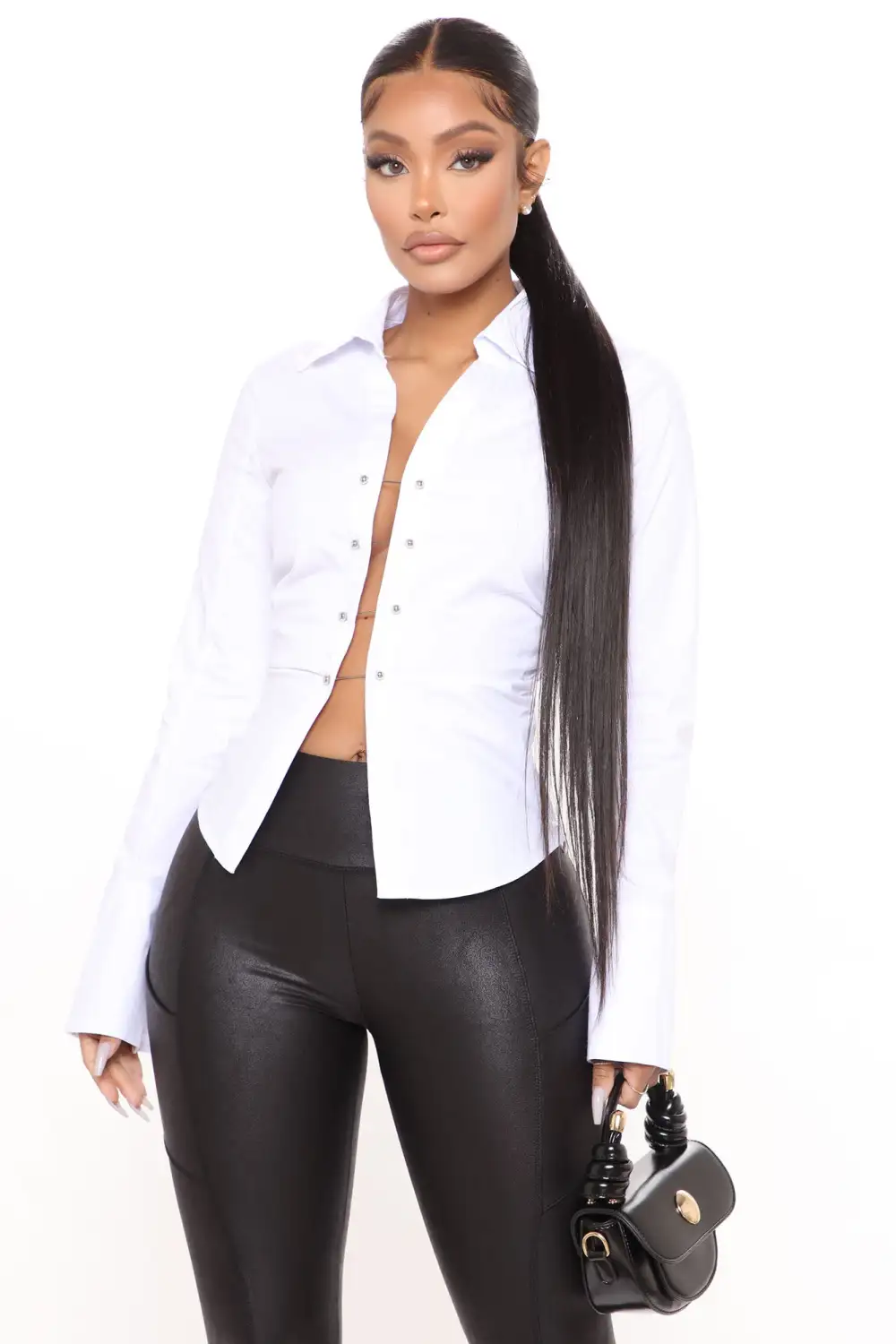 Drop The Pin Poplin Shirt - White